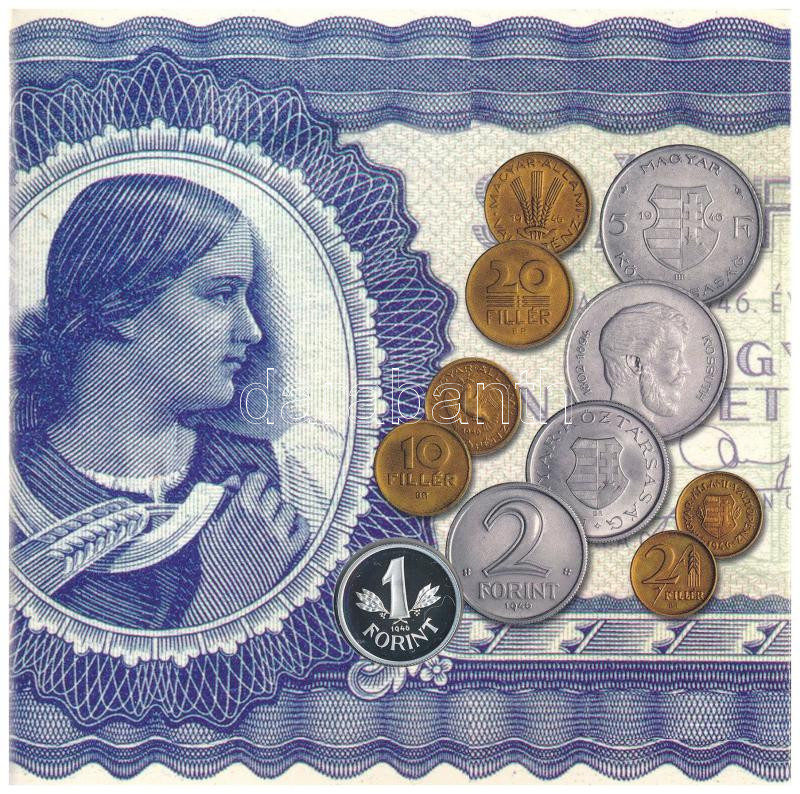 2006. 1Ft-100Ft (7xklf) forgalmi sor szettben + 1946. 1Ft Ag 'Hatvanéves a Forint' utánveret proof kivitelben T:PP kis patina Adamo FO38.1 - Image 2