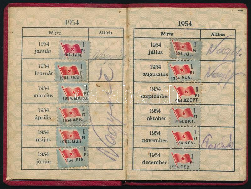 1953 MDP tagsági igazolvány Biszku Béla aláírásával - Image 3