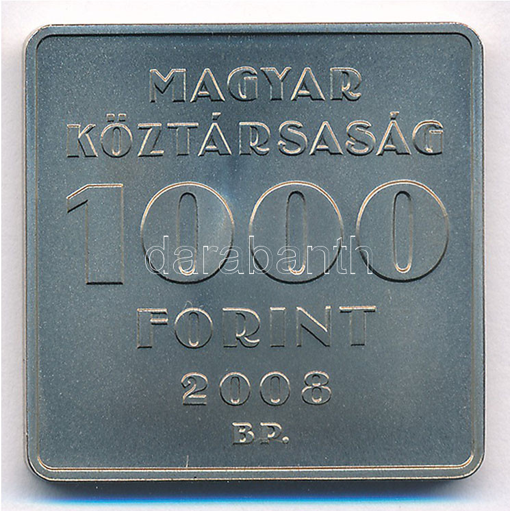 2008. 1000Ft Cu-Ni 'Telefonhírmondó - Puskás Tivadar' T:BU karc Adamo EM216 - Image 2