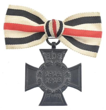 Német 3. Birodalom 1934. 'Frontharcos Becsületkereszt 1914-1918 kardok nélkül' sherardírozott Fe kitüntetés csokorszalagon, 'G&S' gyártói jelzéssel T:1- / German Third Reich 1934. 'The Honour Cross of the World War 1914/1918 for