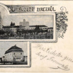 1899 (Vorläufer) Zirc, Apátság, Nagy vendéglő. Art Nouveau, floral (EK)