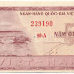 Vietnám / Dél-Vietnám 1955. 5D T:III Vietnam / South Vietnam 1955. 5 Dong C:F Krause P#13
