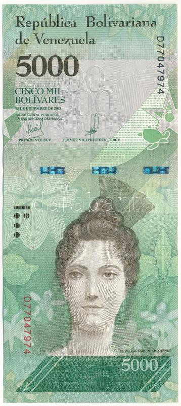 Venezuela 2017. 5000B T:III szép papír Venezuela 2017. 5000 Bolívares C:F nice paper Krause P#97