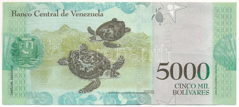 Venezuela 2017. 5000B T:III szép papír Venezuela 2017. 5000 Bolívares C:F nice paper Krause P#97 - Image 2