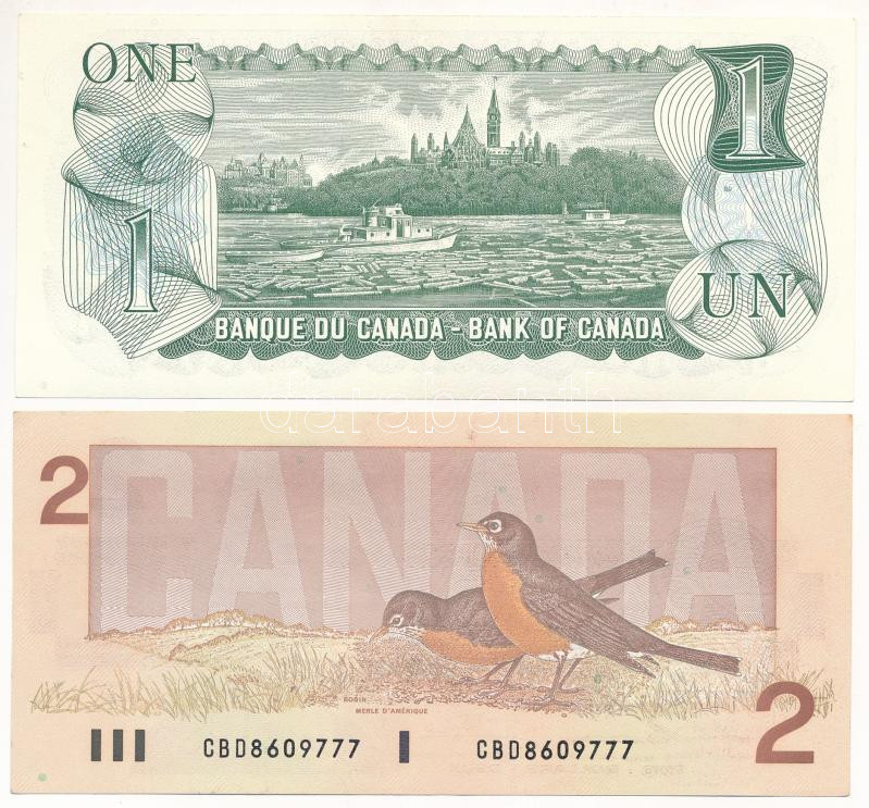 Kanada 1973. 1D + 1986. 2D T:I- Canada 1973. 1 Dollar + 1986. 2 Dollar C:AU - Image 2