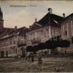 1917 Körmöcbánya, Kremnitz, Kremnica; Fő tér, üzlet / main square, shop (EK)