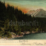 1903 Tátra, Vysoké Tatry; Szentiványi-Csorbai tó és Bástya. Feitzinger Ede 1902/12. 467. / Strbské pleso, Basta / lake, mountain