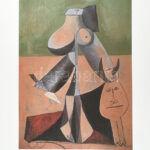 Pablo Picasso (1881-1973): Kompozíció. Ofszet litográfia, papír. Sorszámozott 6/200.Jelzett a nyomaton. Tanúsítvánnyal. Lapméret: 70x50 cm / Ofset lithography with attest