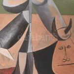 Pablo Picasso (1881-1973): Kompozíció. Ofszet litográfia, papír. Sorszámozott 6/200.Jelzett a nyomaton. Tanúsítvánnyal. Lapméret: 70x50 cm / Ofset lithography with attest - Image 2
