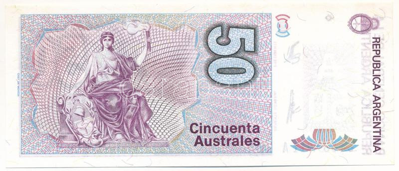 Argentína DN (1989) 50A 'RDP, JGF' T:I Argentina ND (1989) 50 Australes 'RDP, JGF' C:UNC Krause P#326 - Image 2