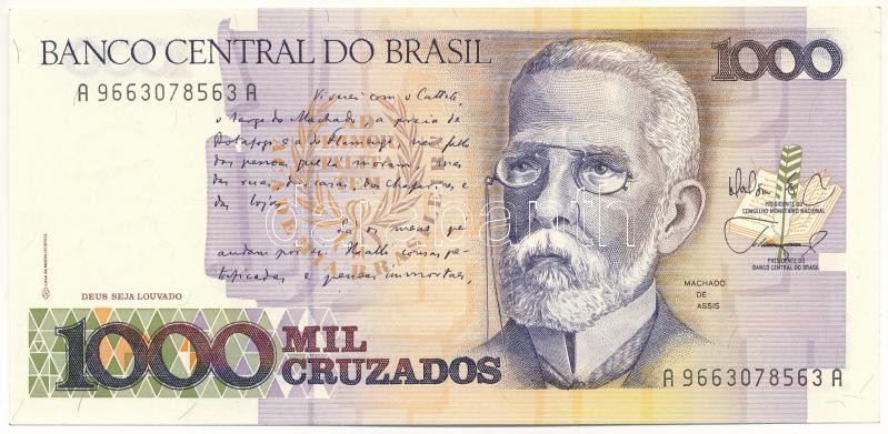 Brazília DN (1988) 1000C T:I Brasil ND (1988) 1000 Cruzados C:UNC,AU Krause P#213