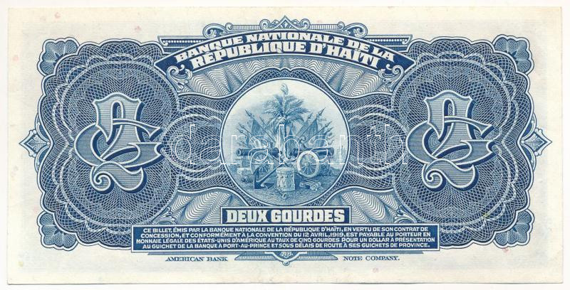 Haiti DN (1951-1954) 2G 'Antonio André, Joseph Chatelain, Louis L. Smith' T:I- Haiti ND (1951-1954) 2 Gourdes 'Antonio André, Joseph Chatelain, Louis L. Smith' C:AU Krause P#13 - Image 2