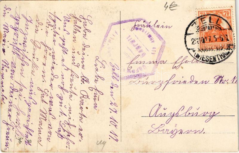 1917 Mut, Kraft und Ehr, ziert deutsche Wehr! / Első világháborús német katonai propaganda / WWI German military propaganda (felszíni sérülés / surface damage) - Image 2