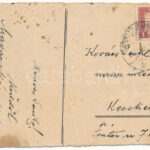 1921 Kézzel rajzolt hölgy művészlap / Hand-drawn lady art postcard. artist signed (lyuk / hole) - Image 2