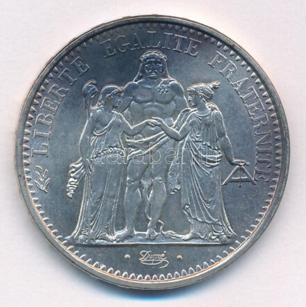Franciaország 1965. 10Fr Ag T:1- patina France 1965. 10 Francs Ag C:AU patina Krause KM#932