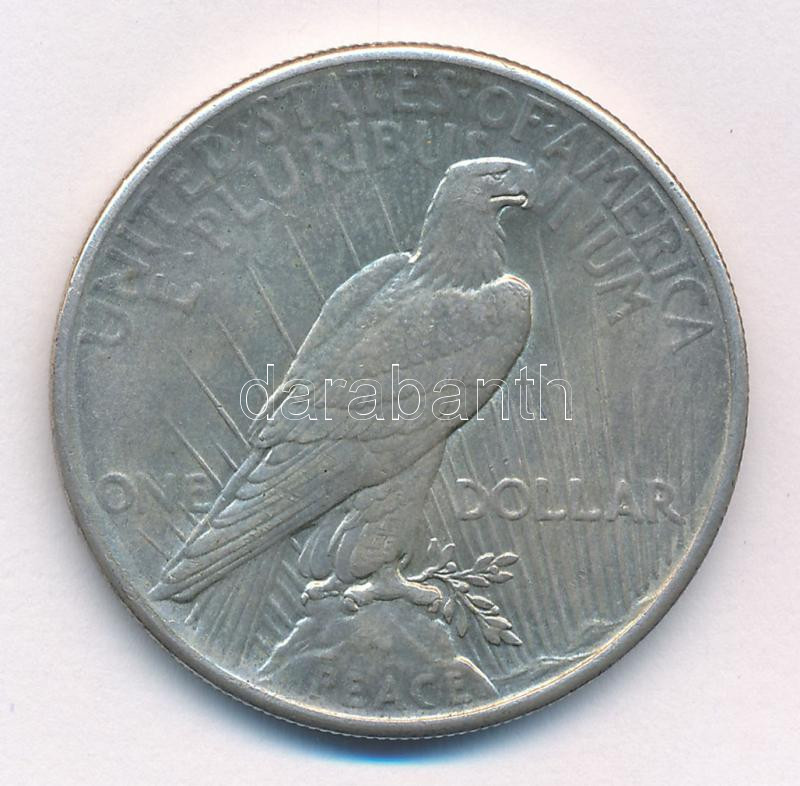 Amerikai Egyesült Államok 1925. 1$ Ag 'Béke' T:2 USA 1925. One Dollar Ag 'Peace' C:XF Krause KM#150