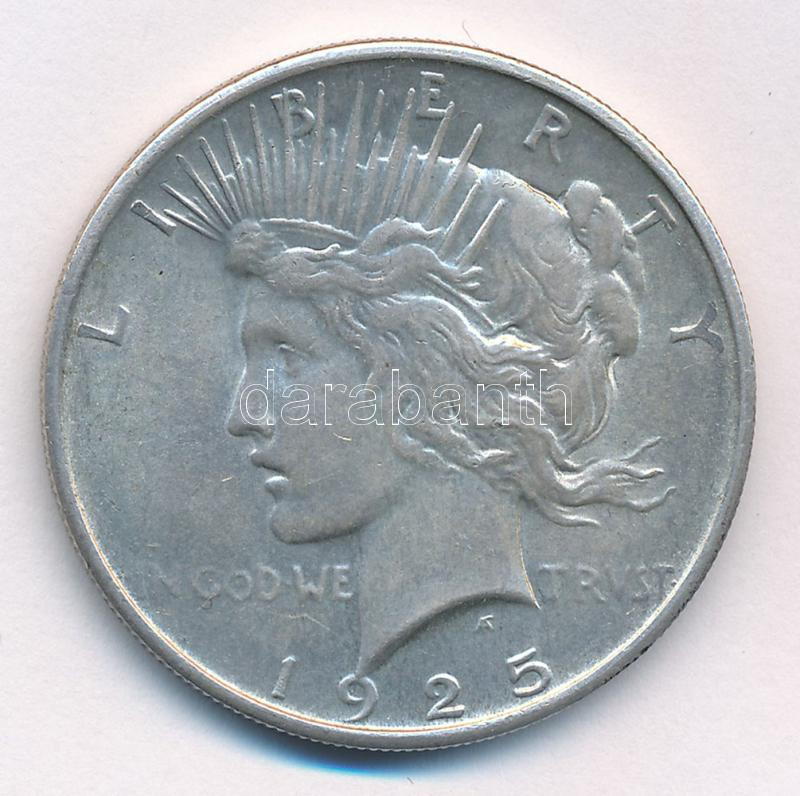 Amerikai Egyesült Államok 1925. 1$ Ag 'Béke' T:2 USA 1925. One Dollar Ag 'Peace' C:XF Krause KM#150 - Image 2