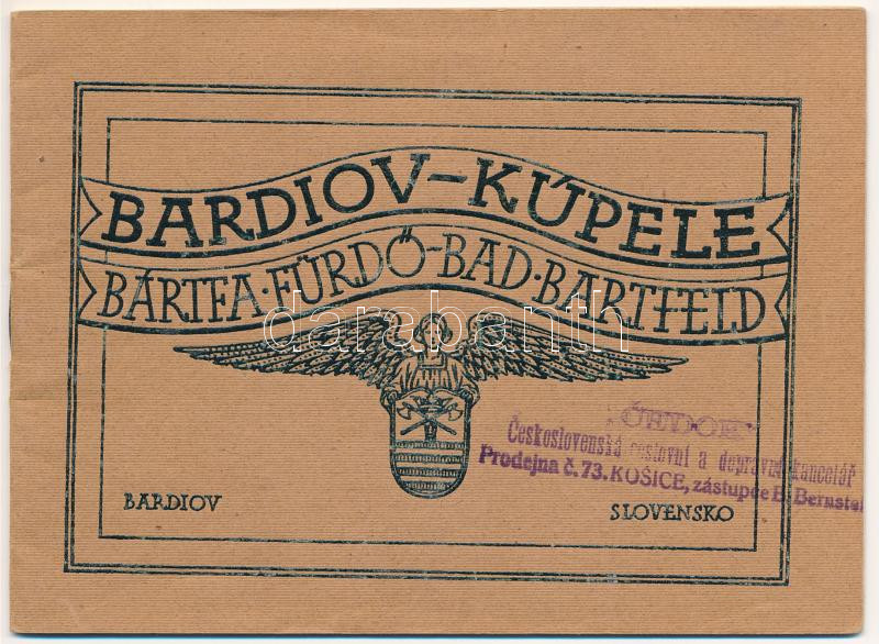 Bártfa, Bártfafürdő, Bardejovské Kúpele, Bardiov, Bardejov; füzet 8 lappal / booklet with 8 pages