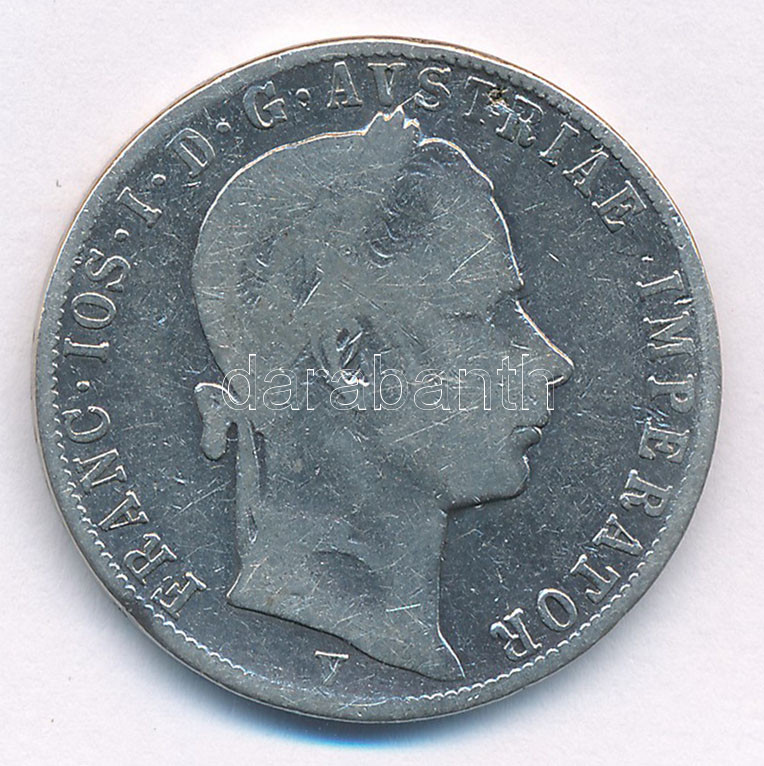 Ausztria / Velence 1862. 1Fl Ag 'Ferenc József' (12,04g) T:3 Austria / Venice 1862. 1 Florin Ag 'Franz Joseph' (12,04g) C:F Krause KM#2219