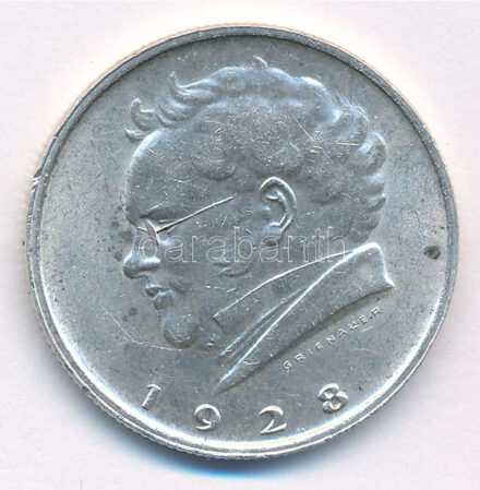 Ausztria 1928. 2Sch Ag '100 éve halt meg Schubert' T:1-,2 ph, karc Austria 1928. 2 Schilling Ag 'Centennial of the Death of Schubert' C:AU,XF edge error, scratch Krause KM#2843