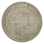 1879KB 1Ft Ag 'Ferenc József / Középcímer' T:1- Adamo M15