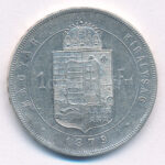1879KB 1Ft Ag 'Ferenc József / Középcímer' T:1- kis ph. Adamo M15 - Image 2