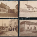 cca 1900-1910 Somorja (Samorín/ Sommerein) település 4 db fotója, a hátoldalon feliratozva, 6x9 cm