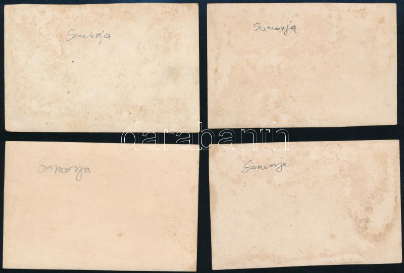 cca 1900-1910 Somorja (Samorín/ Sommerein) település 4 db fotója, a hátoldalon feliratozva, 6x9 cm - Image 2