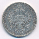 Ausztria 1860A 1Fl Ag 'Ferenc József' T:2 kis ph. Austria 1860A 1 Florin Ag 'Franz Joseph' C:XF small edge error Krause KM#2219 - Image 2