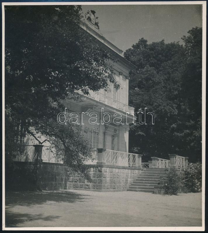 cca 1920-1940 Nagykovácsi, Teleki-Tisza kastély fotója, 14x13 cm