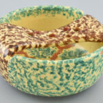 Kornfeld János: Retró tál. Kerámia, jelzett, hibátlan, d: 14,5 cm