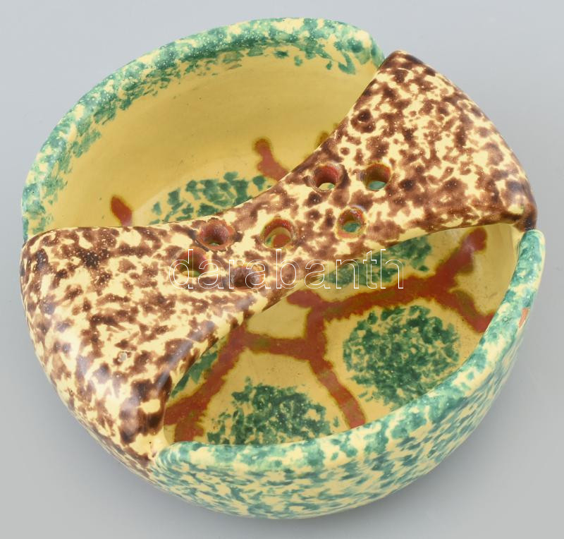 Kornfeld János: Retró tál. Kerámia, jelzett, hibátlan, d: 14,5 cm - Image 2