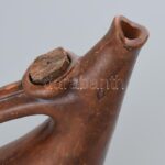 Skandináv retró kiöntő, szarvas formájú, jelzés nélkül, kopásnyomokkal, m: 18,5 cm - Image 2