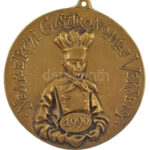 1990. 'Nemzetközi Gasztronómiai Verseny / Budapesti Tavaszi Fesztivál' kétoldalas, öntött bronz érem füllel (97mm) T:1-