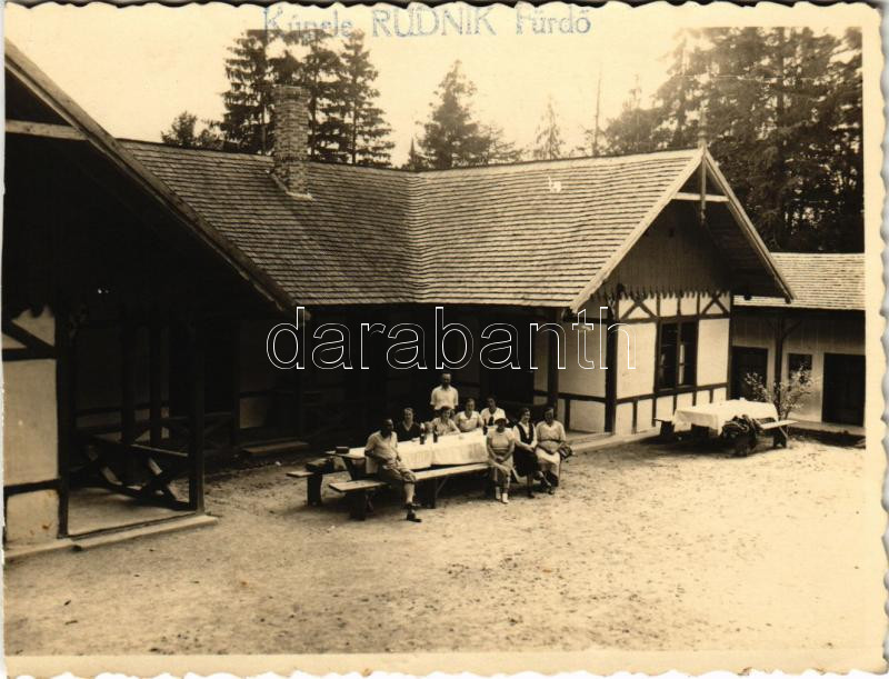Rudnok, Rudník; fürdő, vendéglő / spa, restaurant. photo (vágott / cut)