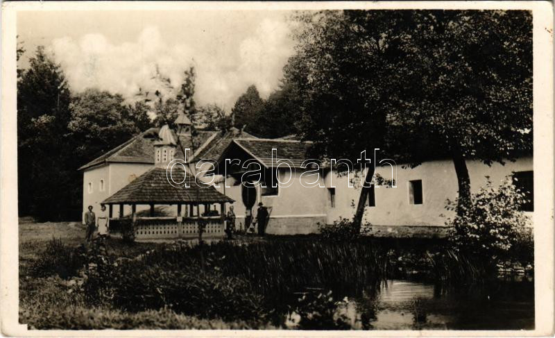 1942 Lévárt, Lévárd, Leváre; Gyógyfürdő részlet. Blasko János kiadása / spa, bathhouse (kis szakadás / small tear)