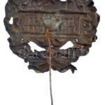 ~1930-1940. 'Isten áldja a tisztes ipart' Cu lemezjelvény (43x40mm) T:2 - Image 2
