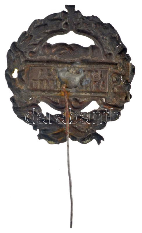 ~1930-1940. 'Isten áldja a tisztes ipart' Cu lemezjelvény (43x40mm) T:2 - Image 2
