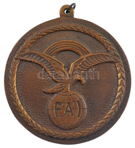1974. 'FAI / XII. Ejtőernyős Világbajnokság Szolnok 74 - Egyéni célbaugrás férfi III. helyezettje' bronz díjérem füllel (67mm) T:2