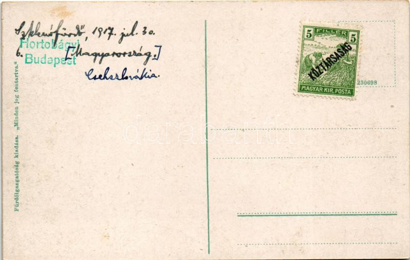 Szklenófürdő, Sklené Teplice; Postahivatal és bazár üzlet / post office and bazaar shop - Image 2