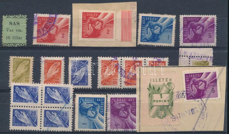 cca 1940 19 db SAS segélybélyeg