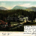 1905 Dobsina, Dobschau; Gömör. Dobsinai jégbarlang, Barlang szálloda. Feitzinger Ede 1903/13. 474. Auto-Chrom / Bei der Dobschauer Eishöhle / Dobsinská ladová jaskyna / ice cave, hotel (EK)