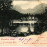 1899 (Vorläufer) Tátra, Magas-Tátra, Vysoké Tatry; Csorba-tó. Palocsay kiadása / Csorbaer See u. Tátra / Strbské Pleso / lake (fl)