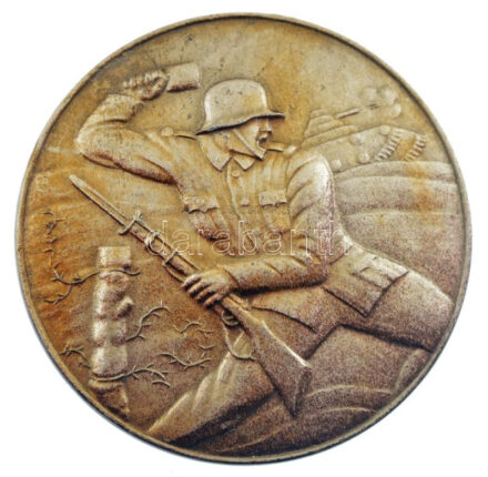 1920-1935. 'Rohamjelvény' Al jelvény (45mm) T:1- patina / Hungary 1920-1945. 'Assault Badge' Al badge (45mm) C:AU patina Sallay 52/a.