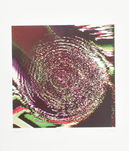 Bitó Ildikó (1966-): Szakadás. Szitanyomat, papír. Jelzett. Számozott: V/V. 25x25 cm.