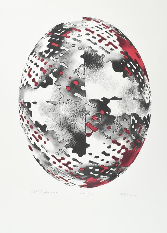 Bitó Ildikó (1966-): Létfolt II. Szitanyomat, papír. Jelzett. Művészpéldány E.A. IX/XV. számozással. 43x33,5 cm.