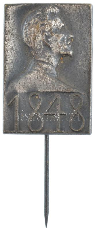 1942. 'Petőfi Sándor 1848' a Magyar Történelmi Emlékbizottság felkérésére Pátzay Pál által tervezett ezüstpatinázott bronz jelvény (18x26mm) T:1-