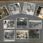 cca 1940-1942 Albumlapokra ragasztott fotó a frontról, 66 db, néhány kivágásnyommal