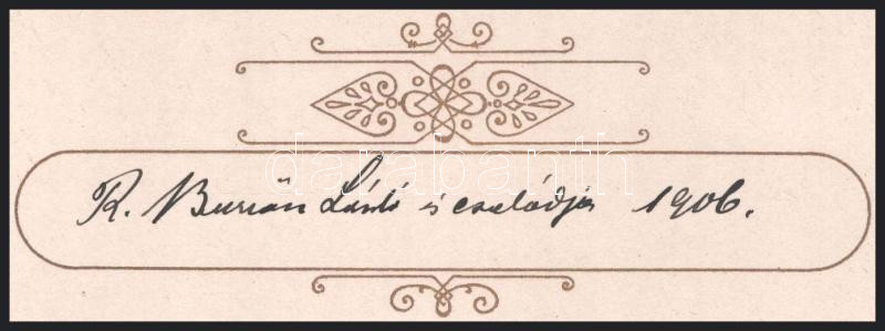 1906 Burián László és családja, kartonra ragasztott fotó, feliratozva, karton sérült, 9,5×13,5 cm - Image 3