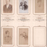 cca 1900 Albumlap a Jeszenszky család 5 db fotójával, feliratozva - Image 2